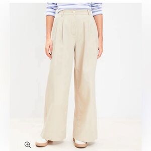 LOFT Wide Leg Pants in Khaki/Beige sz 10